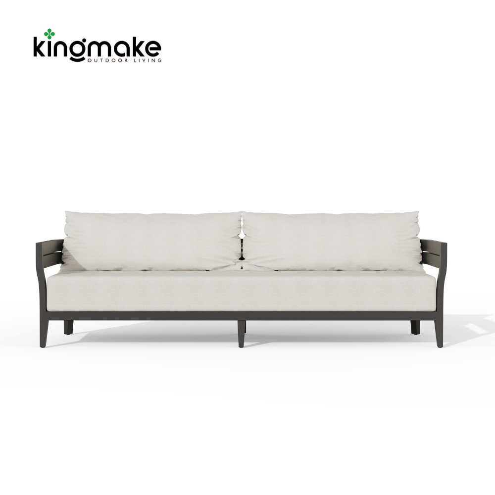 Cima Collection Aluminum Outdoor Three Seater Sofa