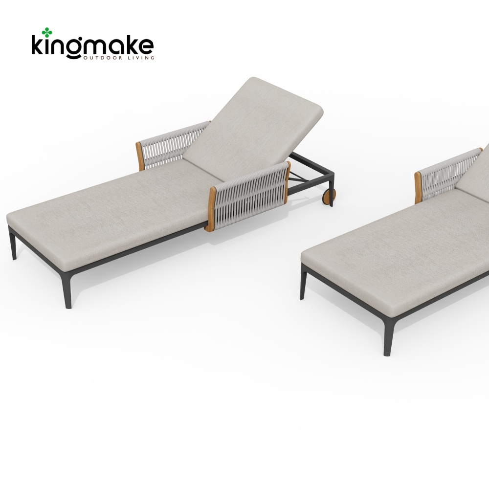 Albert Collection Rope Weave Aluminum Sun Lounger