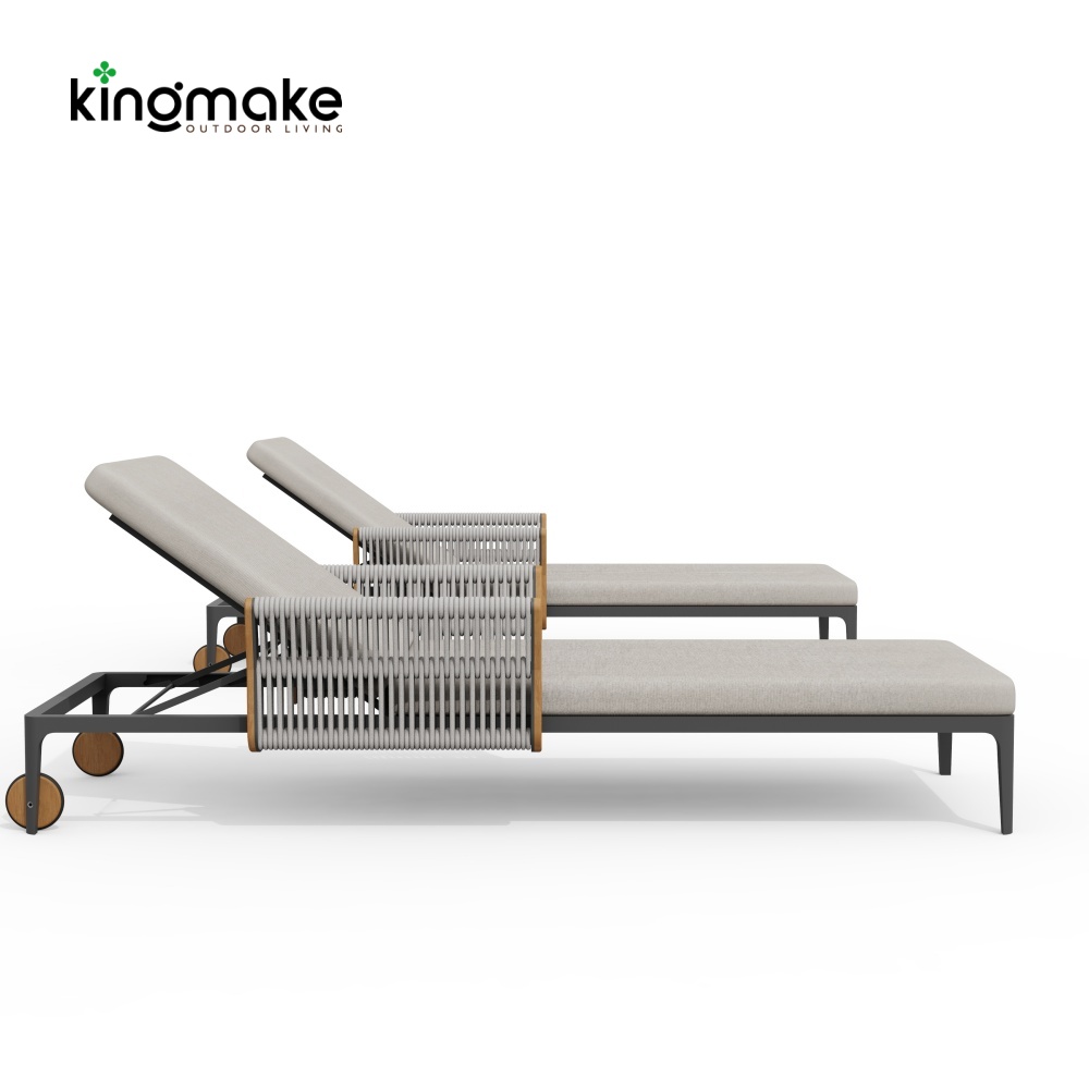 Albert Collection Rope Weave Aluminum Sun Lounger