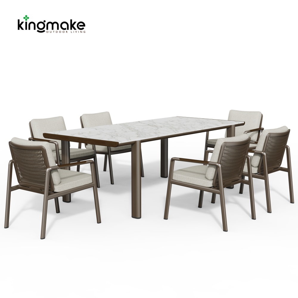 Cenxi Collection Bronze Outdoor Dining Set