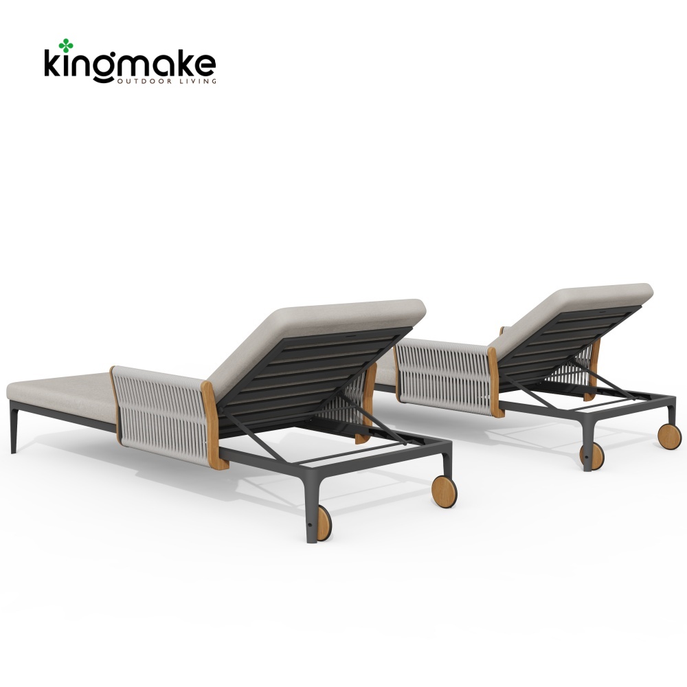 Albert Collection Rope Weave Aluminum Sun Lounger