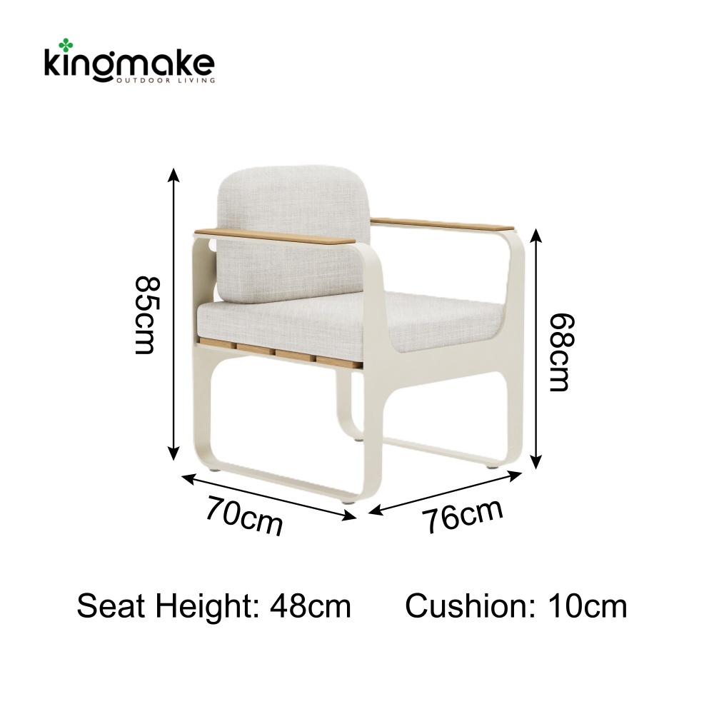 Alpha Collection Modern Outdoor Dining Chair 