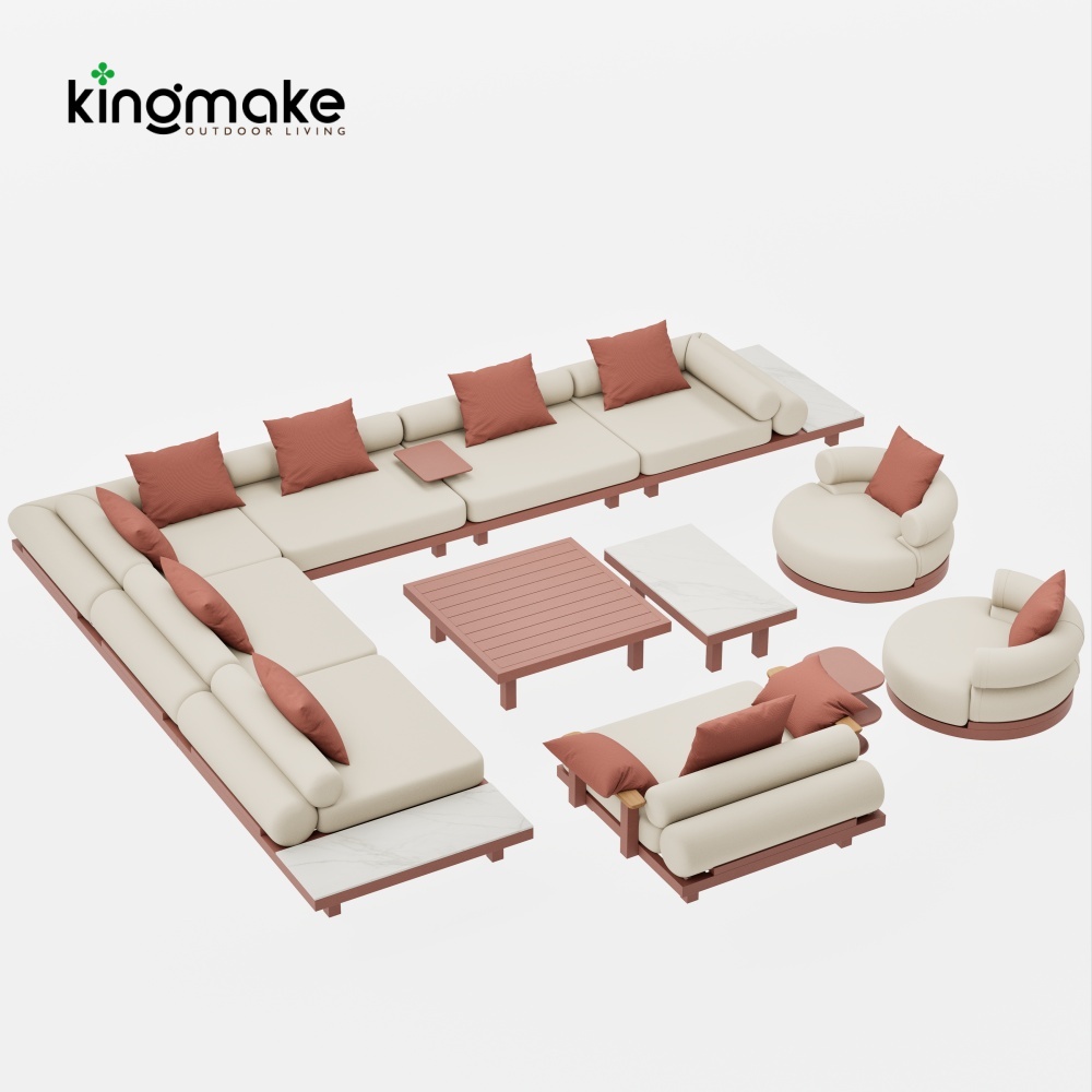 Duvo Collection Aluminum Corner Sofa Set