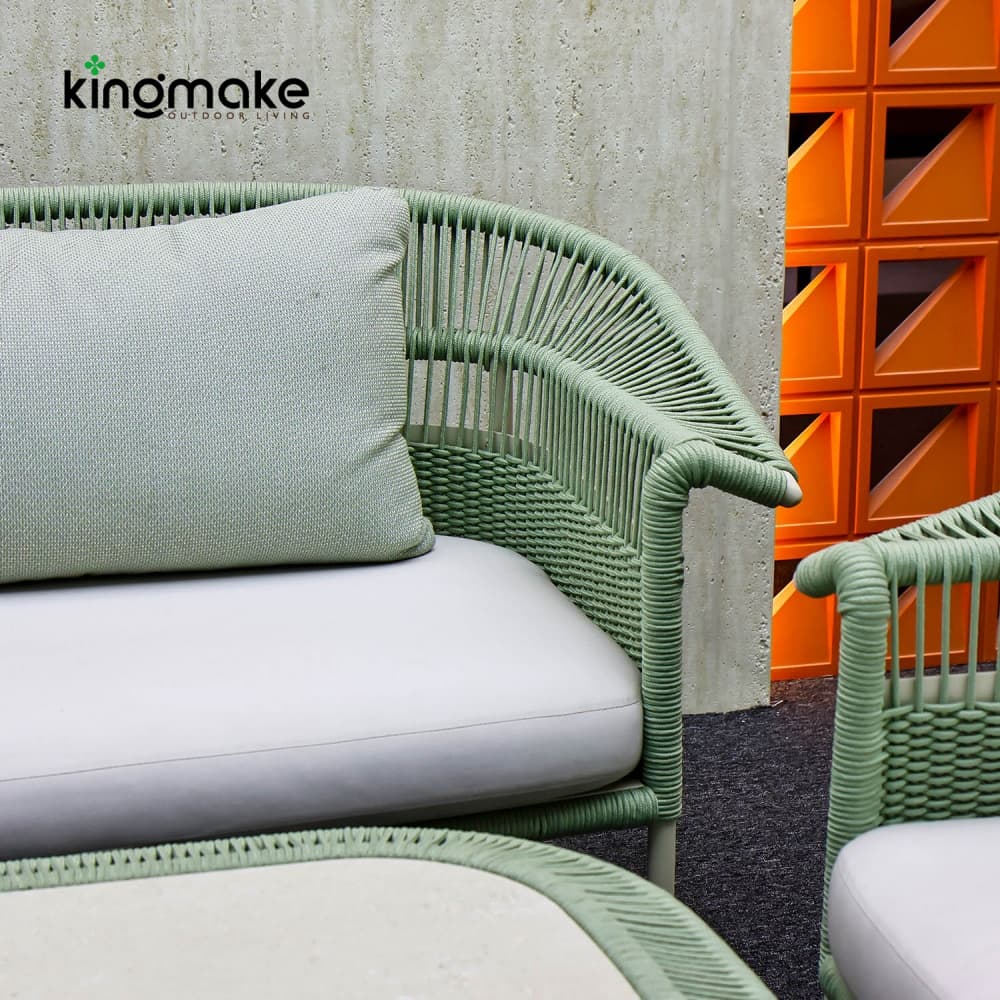 Contemporary Aluminum Woven Outdoor Sofa KM18022