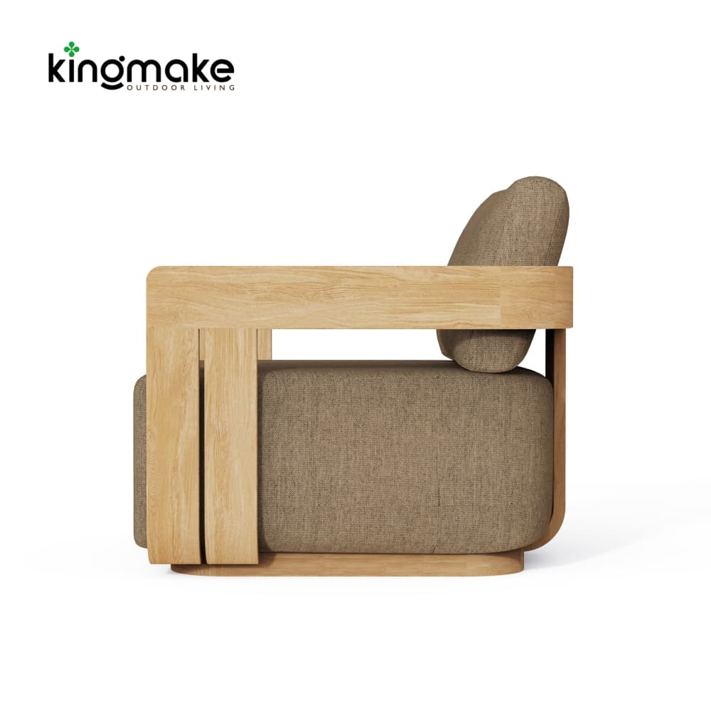Modern Teak Neo Collection Outdoor Single Sofa KM18026-T