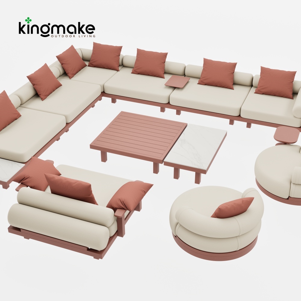 Duvo Collection Aluminum Corner Sofa Set