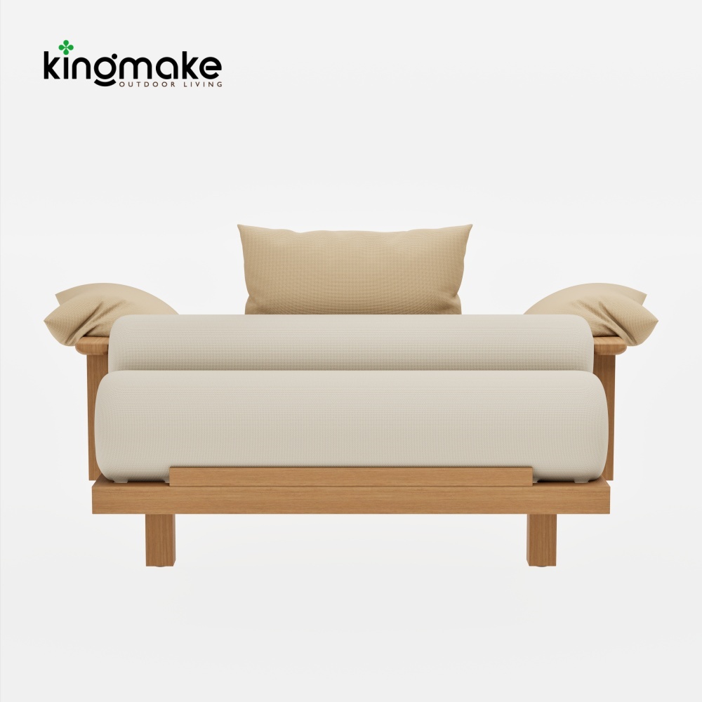 Duvo Collection Modern Teak Single Sofa