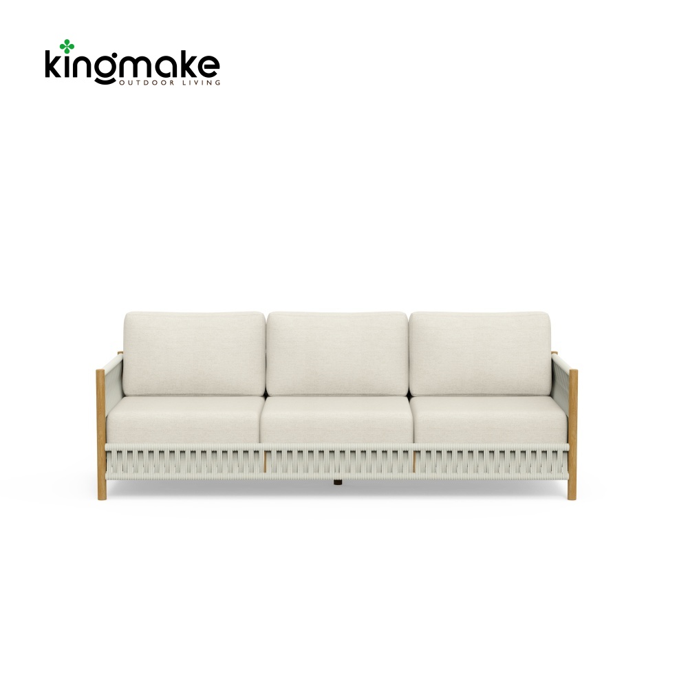 Modern Wooden Powder-Coated Aluminum Sofa KMD18028
