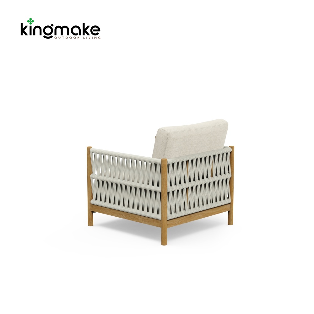 Modern Wooden Powder-Coated Aluminum Sofa KMD18028