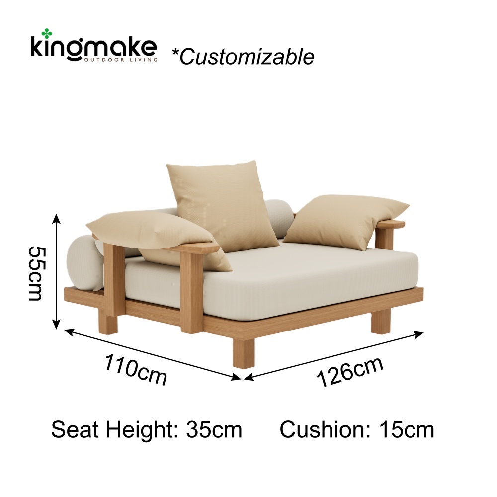 Duvo Collection Modern Teak Single Sofa