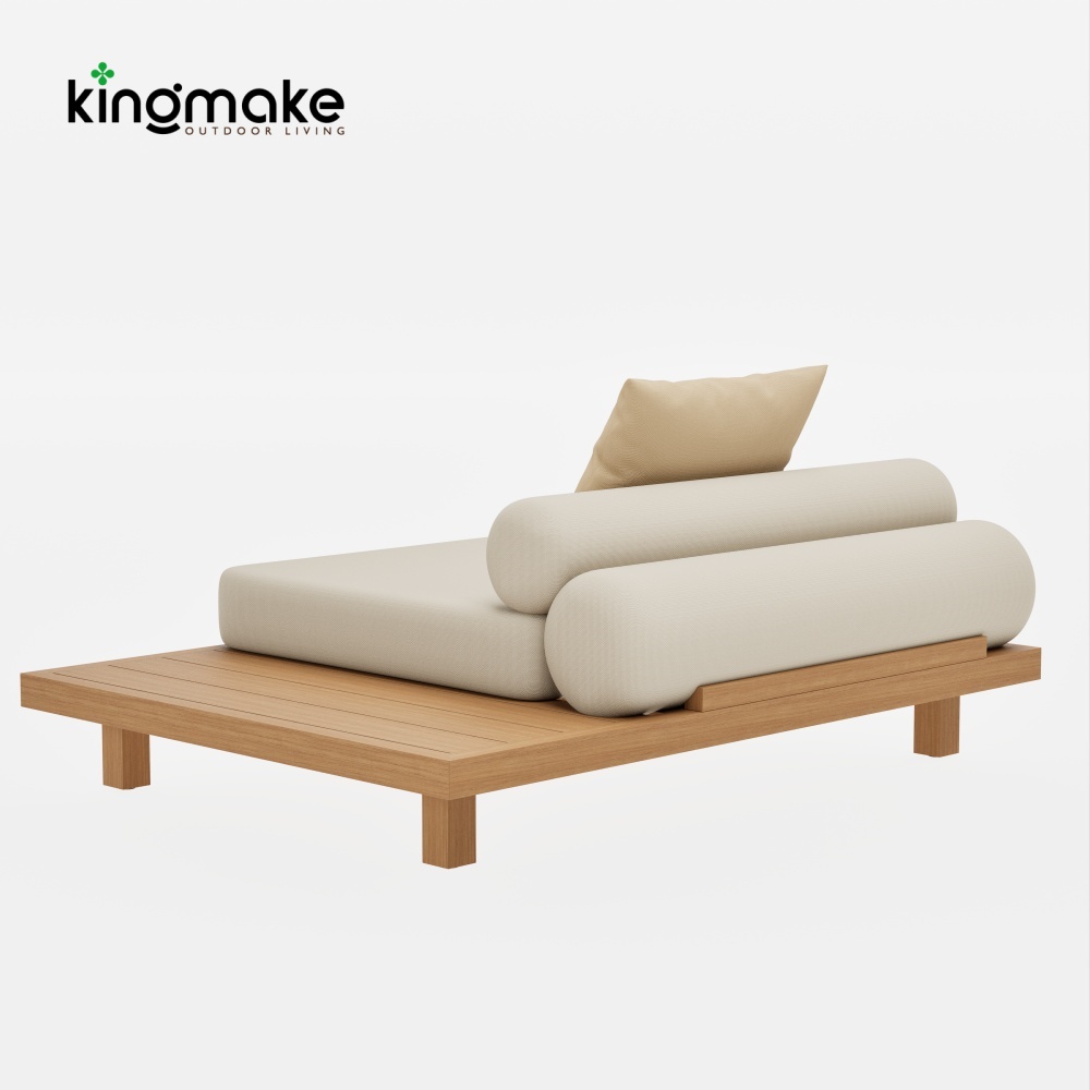 Duvo Collection Modern Teak Corner Sofa Set
