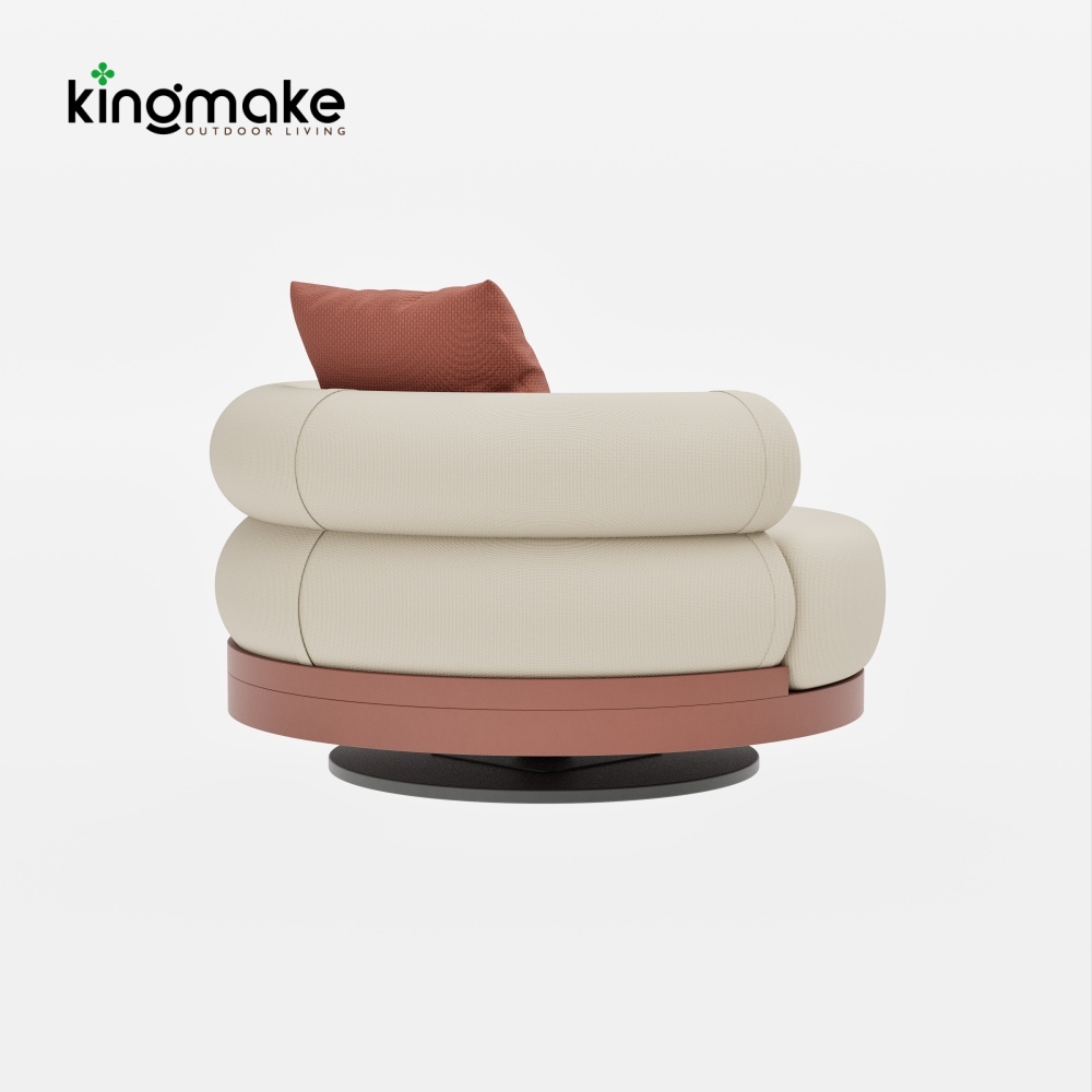 Duvo Collection Aluminum Round Swivel Sofa