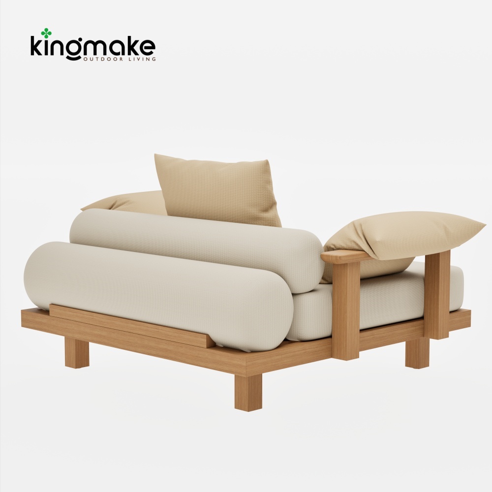 Duvo Collection Modern Teak Single Sofa