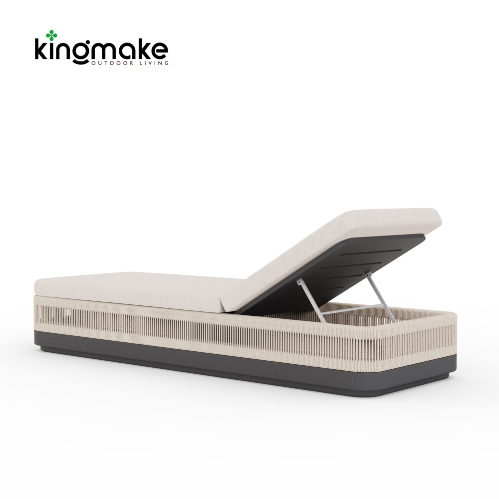 Laguna Collection Aluminum Sun Lounger With Hand-Woven Rope