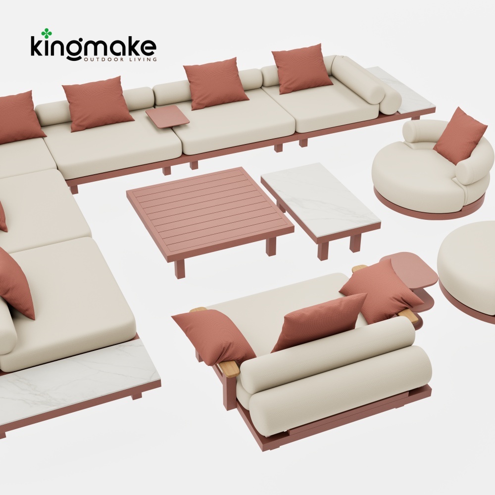 Duvo Collection Aluminum Corner Sofa Set