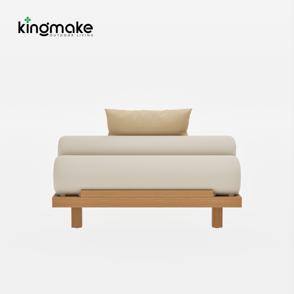 Duvo Collection Modern Teak Corner Sofa Set