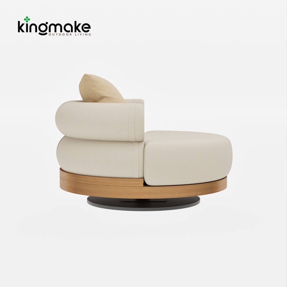 Duvo Collection Modern Teak Corner Sofa Set