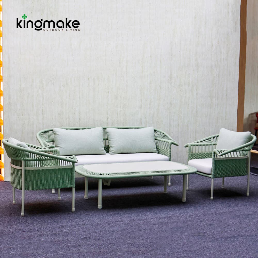 Contemporary Aluminum Woven Outdoor Sofa KM18022