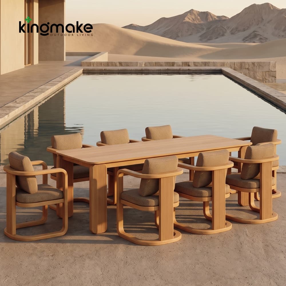 Luxury Solid Teak Outdoor Dining Set KMD18009