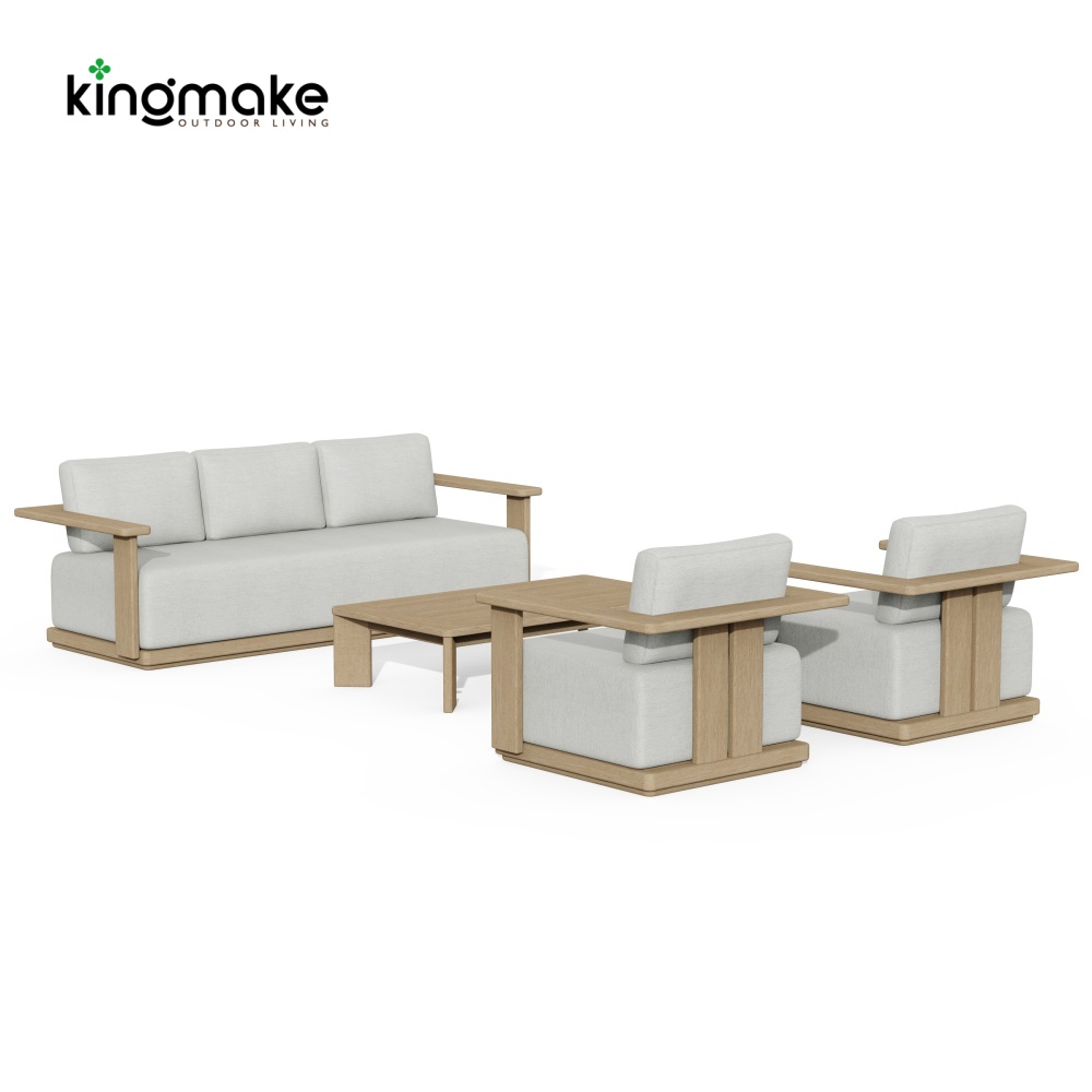 Modern Teak Outdoor Sofa KM18038