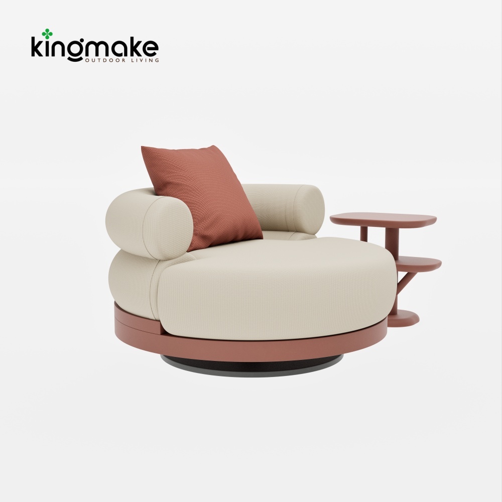 Duvo Collection Aluminum Round Swivel Sofa