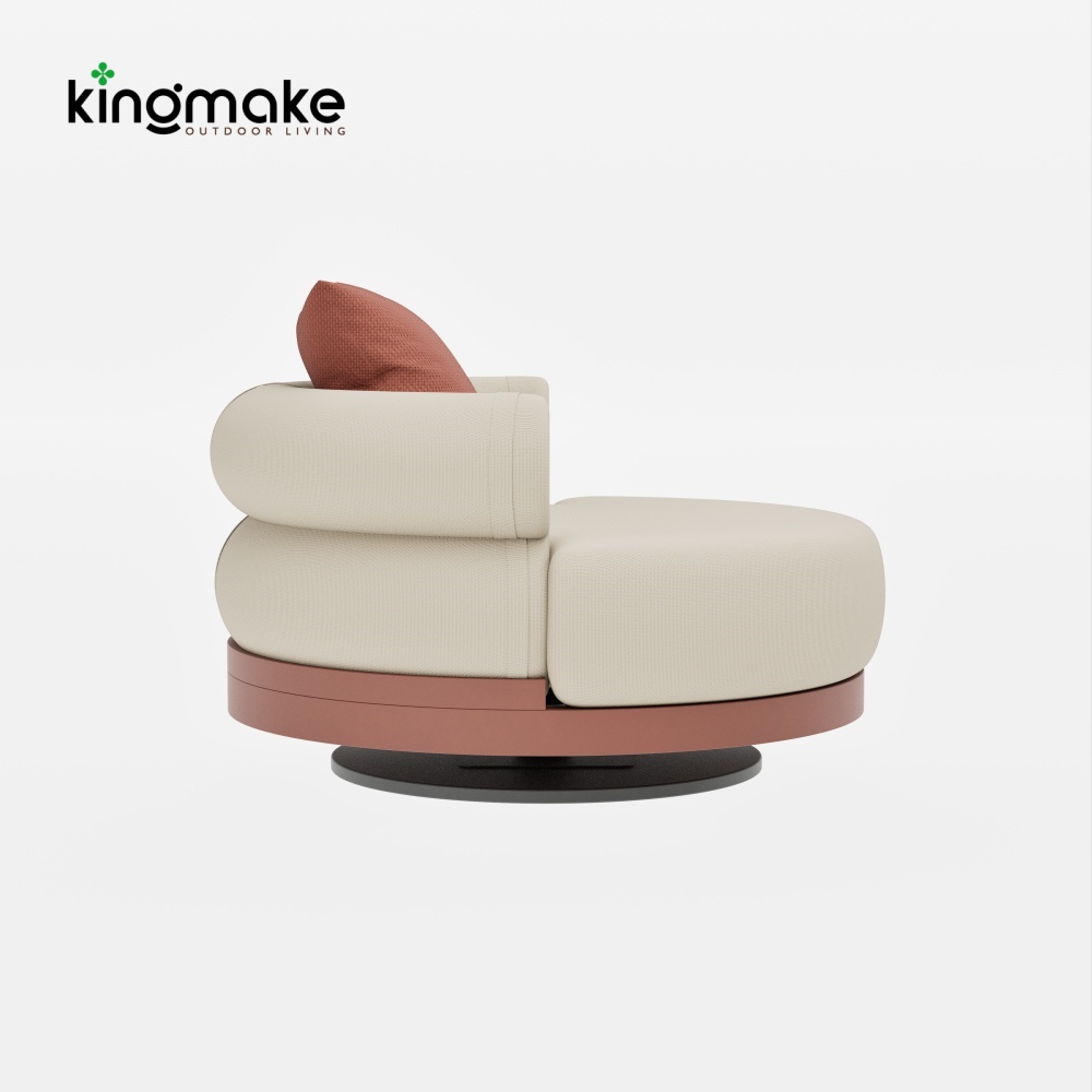 Duvo Collection Aluminum Round Swivel Sofa