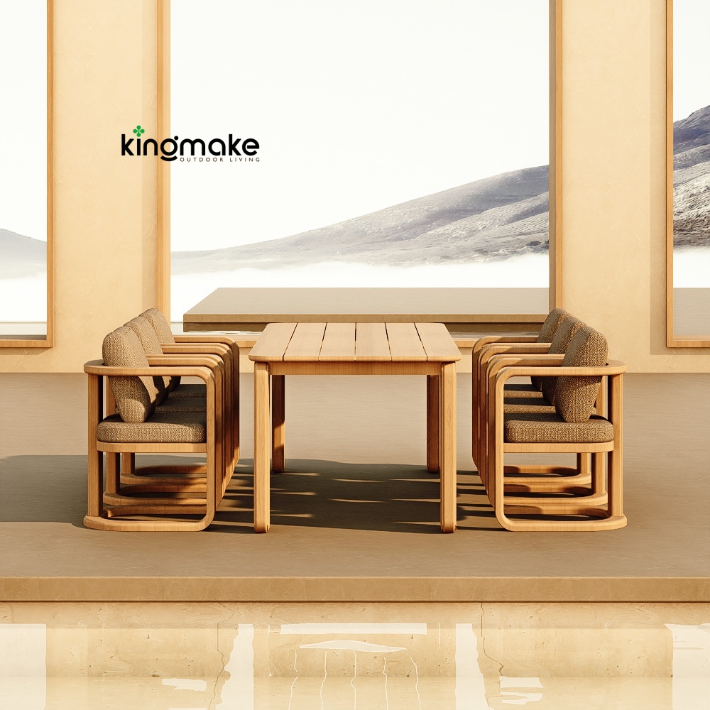 Luxury Solid Teak Outdoor Dining Set KMD18009