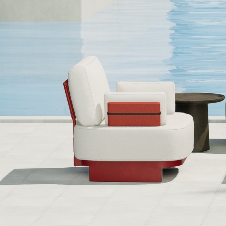 Modern Aluminum Afterglow Collection Single Sofa KM18013