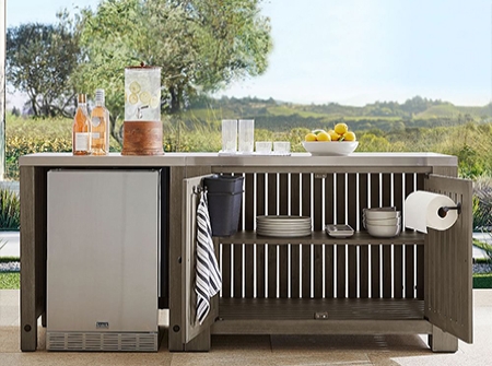 Premium Solid Teak Outdoor Kitchen Cabinets KMO1506