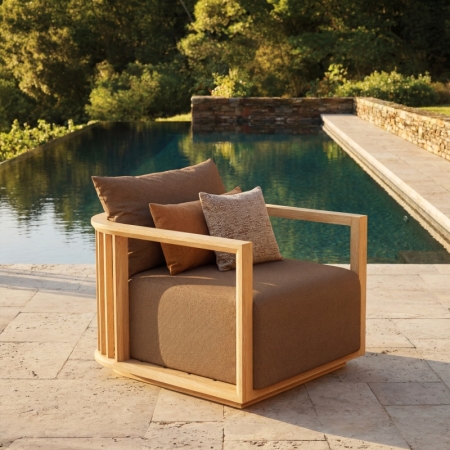 maui colletion high-end teak single sofa 