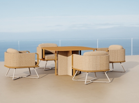 Luxury Teak Outdoor Dining Set KMD18007  