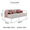 Nex Collection Aluminum Weave Outdoor Sofa Set