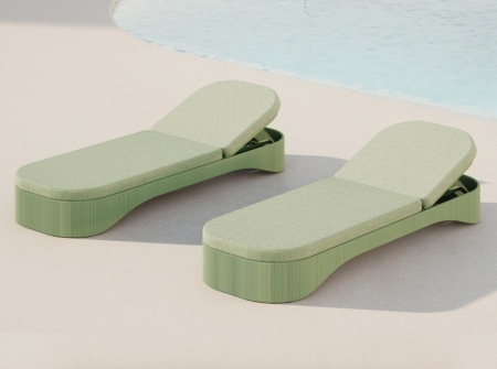 Aluminum Turquoise Series Sun Lounger KMD 18006
