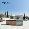 Modern Aluminum L-Shaped Outdoor Kitchen