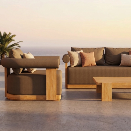 Modern Teak Wood Outdoor Sofa Set – Mali Collection