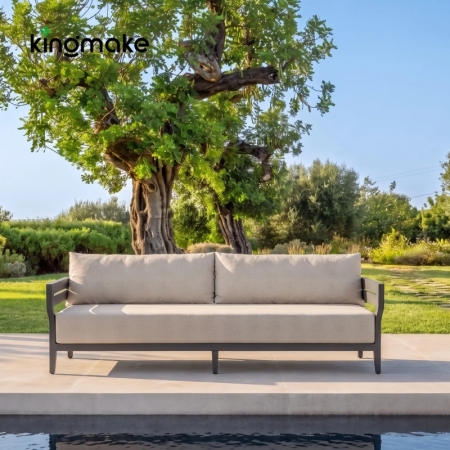 Cima Collection Aluminum Outdoor Three Seater Sofa