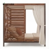 Modern Aluminum Outdoor Double Canopy Daybed KM18025_复制