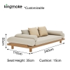 Duvo Collection Modern Teak Three-Seat Sofa