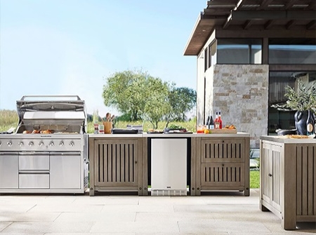 Premium Solid Teak Outdoor Kitchen Cabinets KMO1510