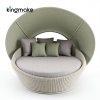 Orbit Round Outdoor Daybed with Rotatable Canopy
