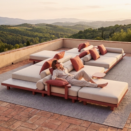 Duvo Collection Aluminum Modular Outdoor Sofa