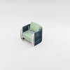 Modern Aluminum URound Collection Single Sofa KM18014