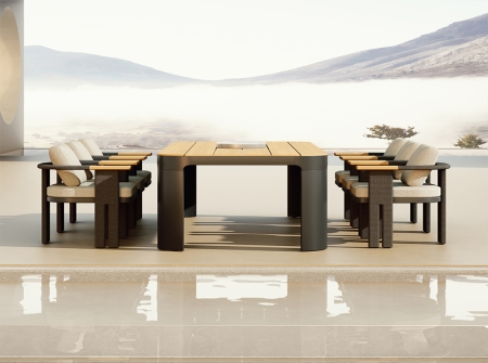 Modern Aluminum Outdoor Dining Set KMD18001