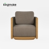 Modern Teak Woven Rotating Single Sofa KMD18041