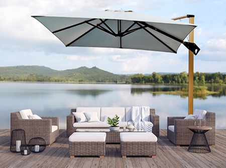 High-end Aluminum Cantilever Umbrellas KMS8601-2B-1