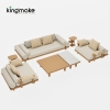 Duvo Collection Modern Teak Corner Sofa Set
