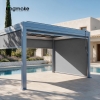 Louvered Aluminium Pergola with Sliding Glass Doors