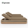 Laguna Collection Teak Sun Lounger With Hand-Woven Rope