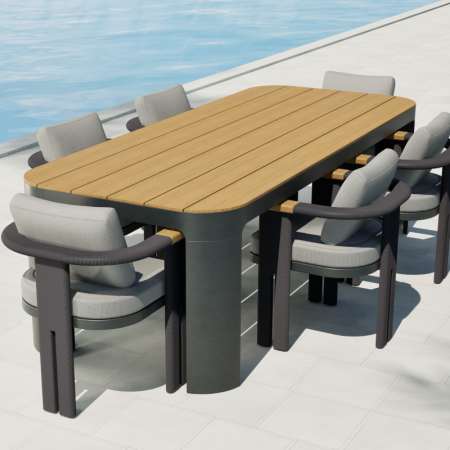 Modern Aluminum Rope Woven Garden Chair KMD18001