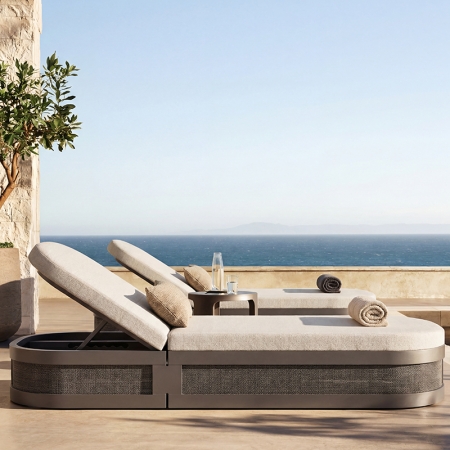 high-end aluminum capri collection sun lounger